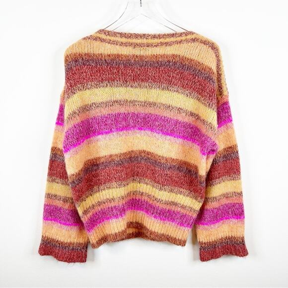 NWT J. Crew Alpaca Blend Crewneck Striped Sweater M - Picture 3 of 7